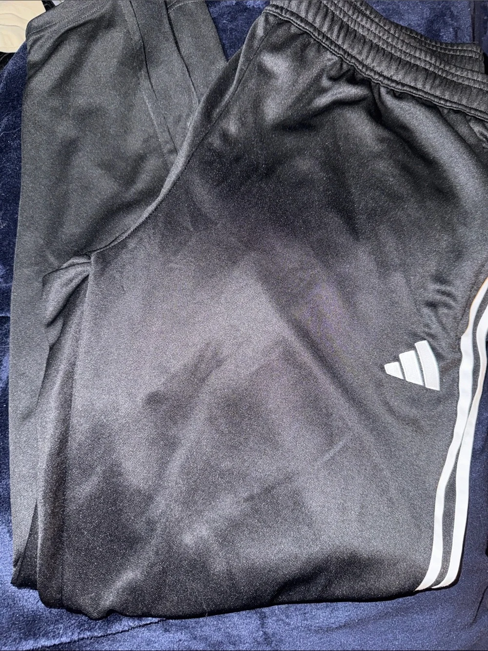 Men’s adidas Black Joggers with White Stripe Accents size XL